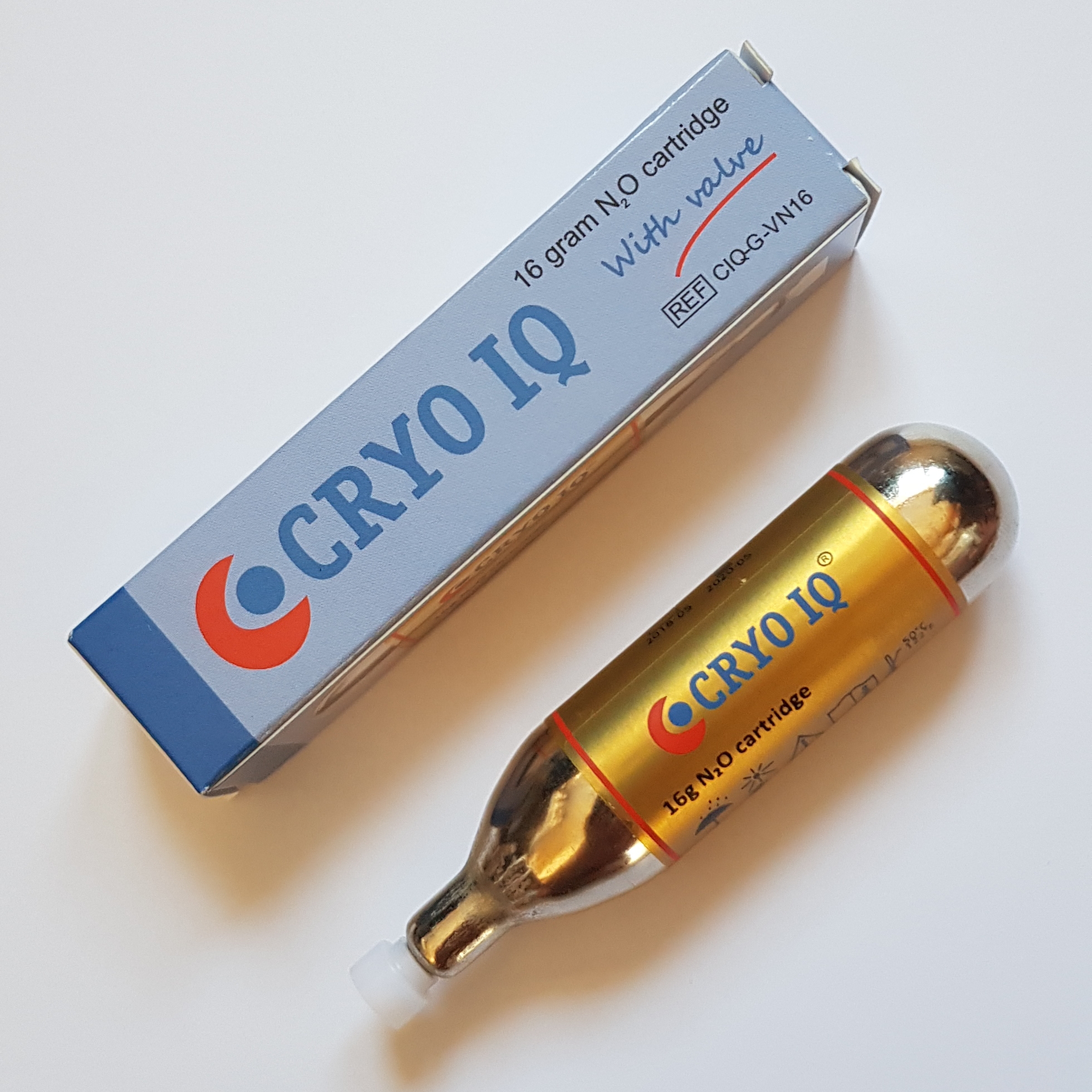 16g Nitrous Oxide ampoule used for cryotherapy